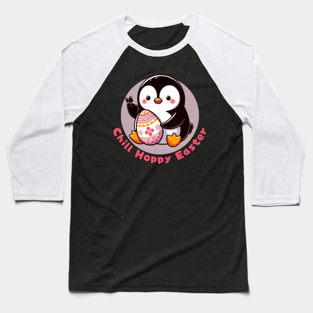 Penguin Easter festival Baseball T-Shirt by Japanese Fever